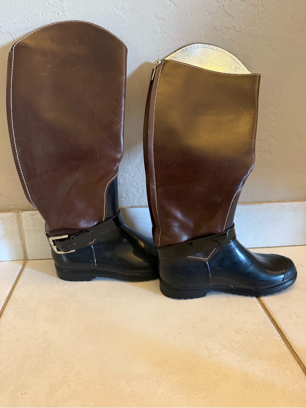 Dolce & Gabbana Women’s Rain boots 37 TwoTone zip